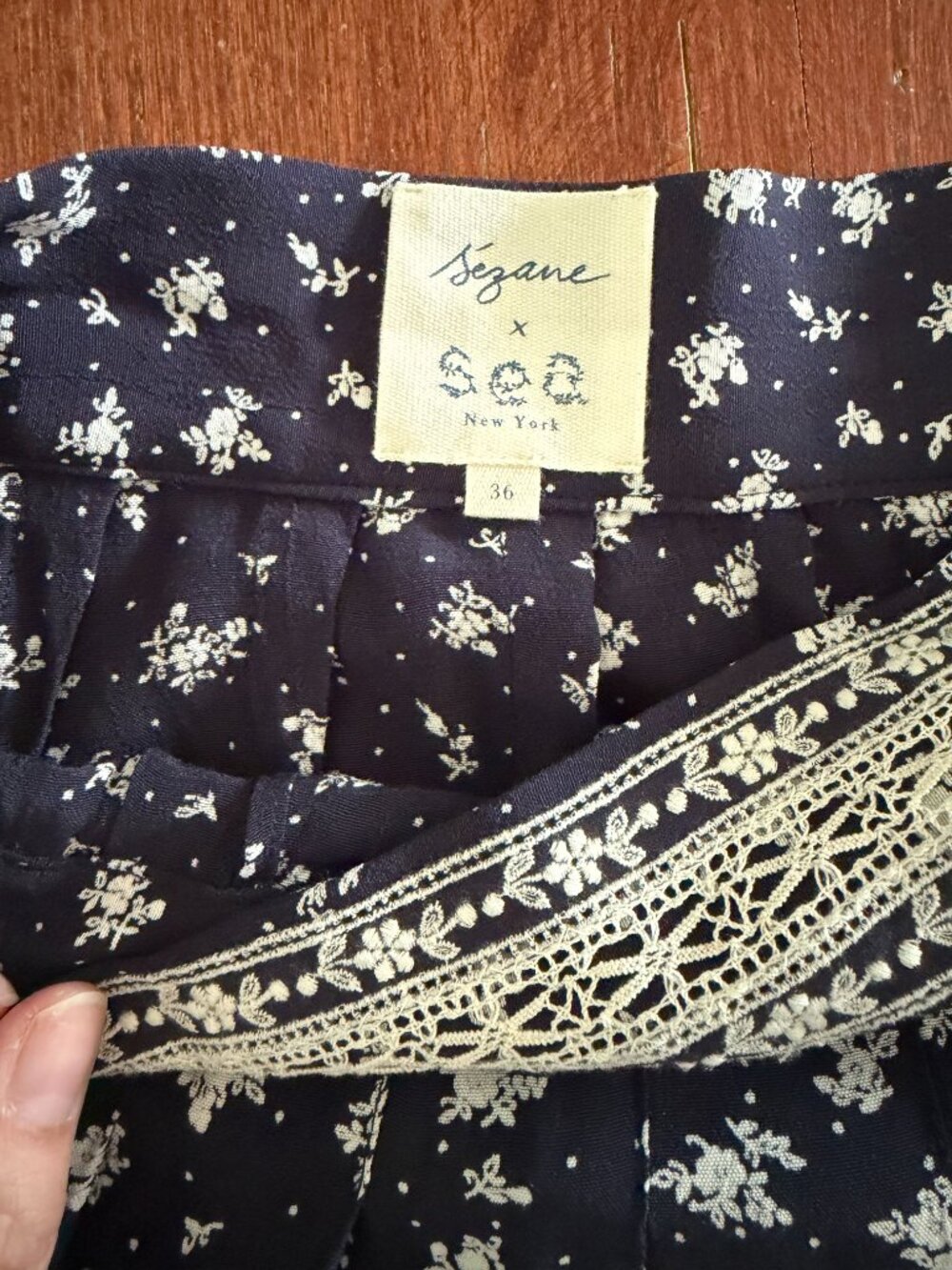 Sezane X Sea NY Floral Midi Skirt Size 36 - Picture 4 of 5